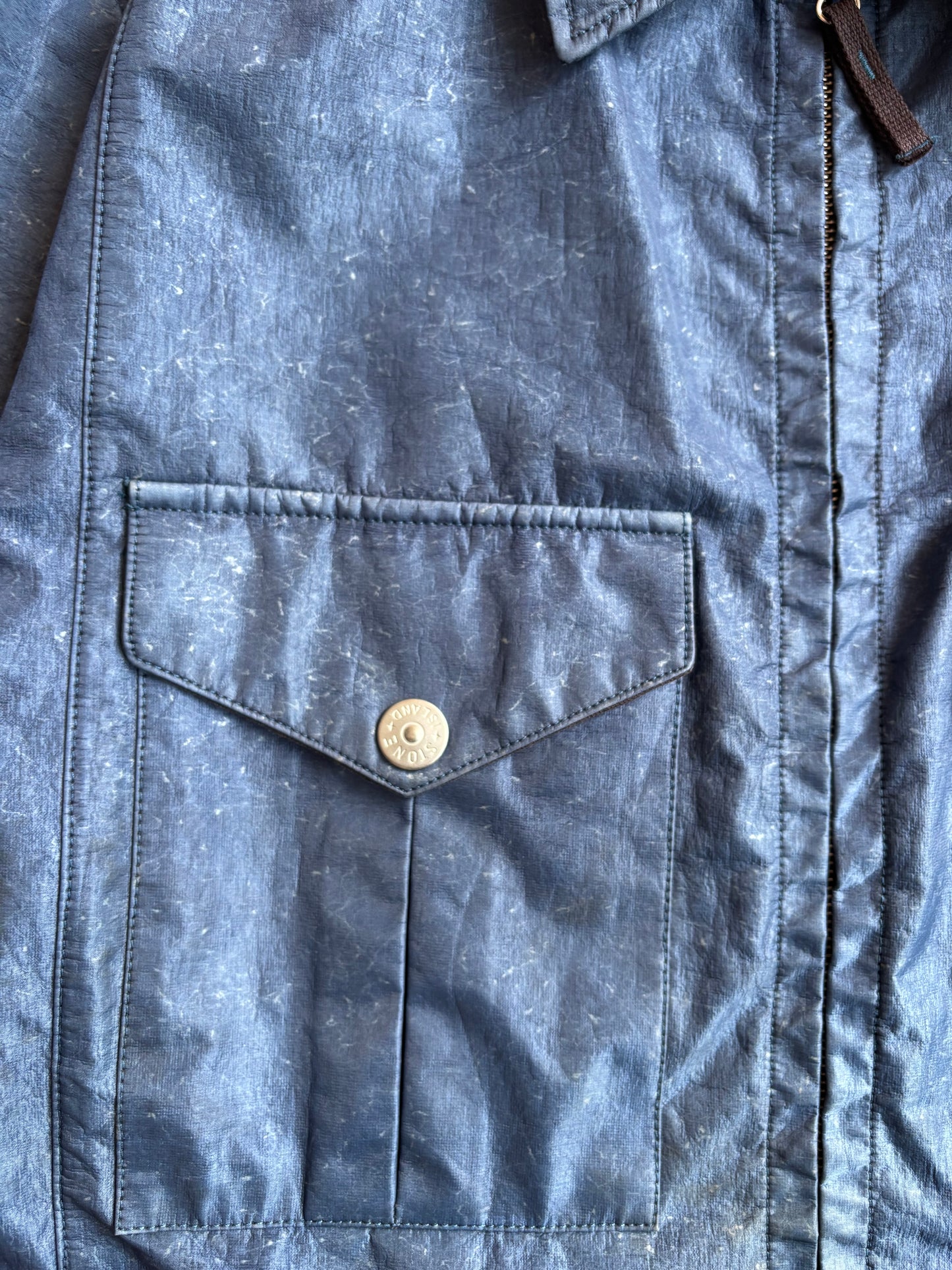 Stone Island Laminated Webbing Jacket  S/S 2001 Blue M