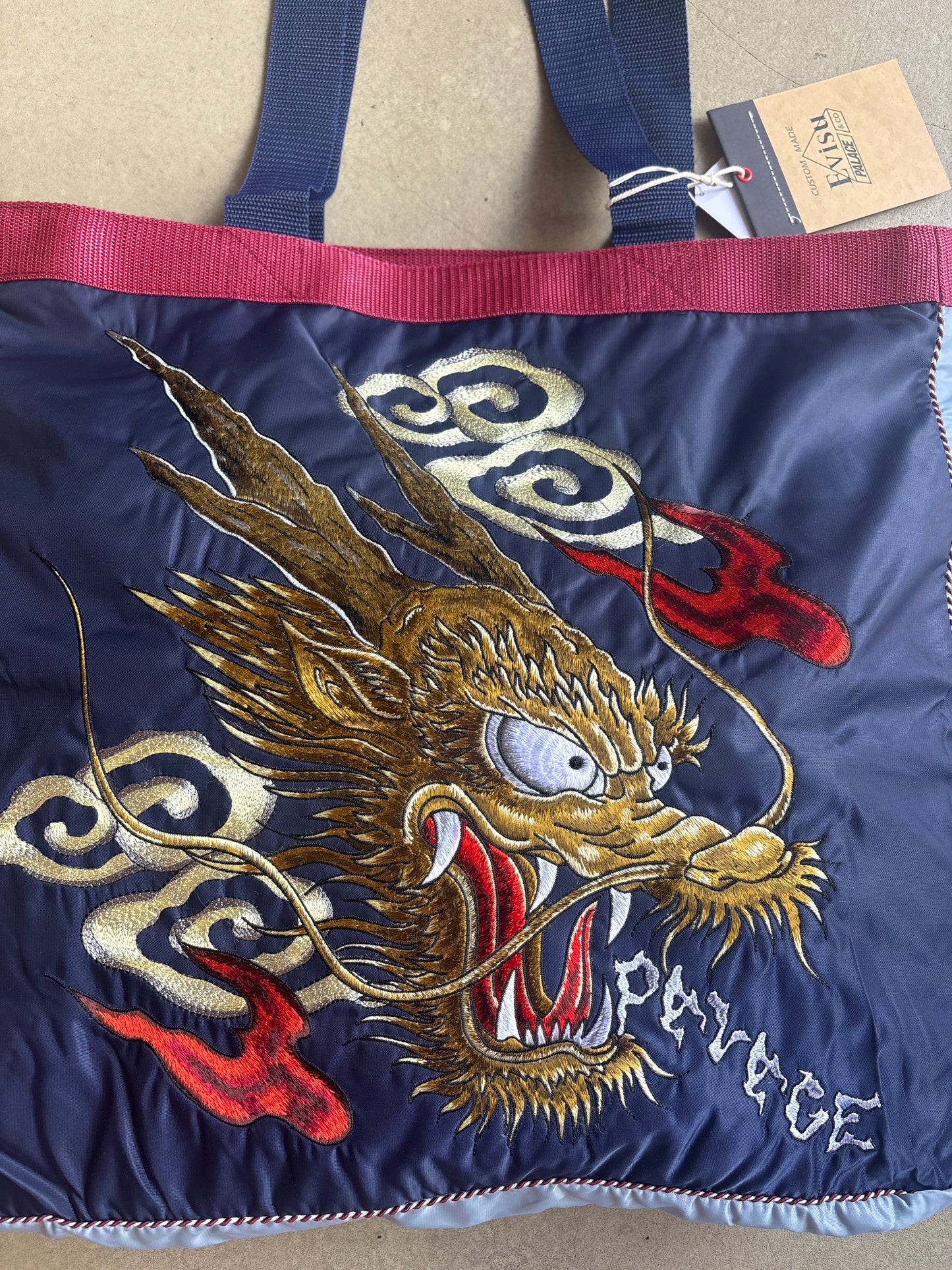 Palace x Evisu Souvenir Tote Bag Deep Navy