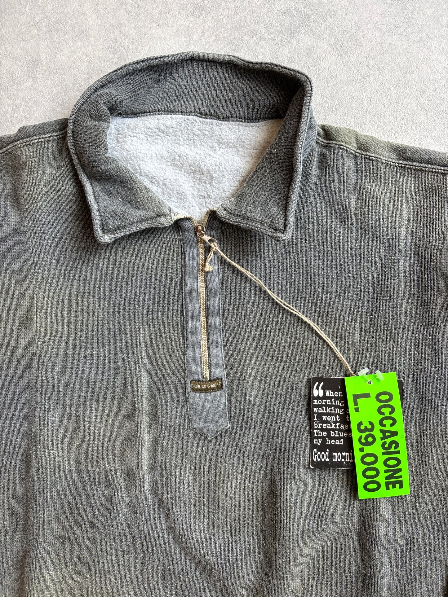 Blue one Zip-up Sweater Grey  L