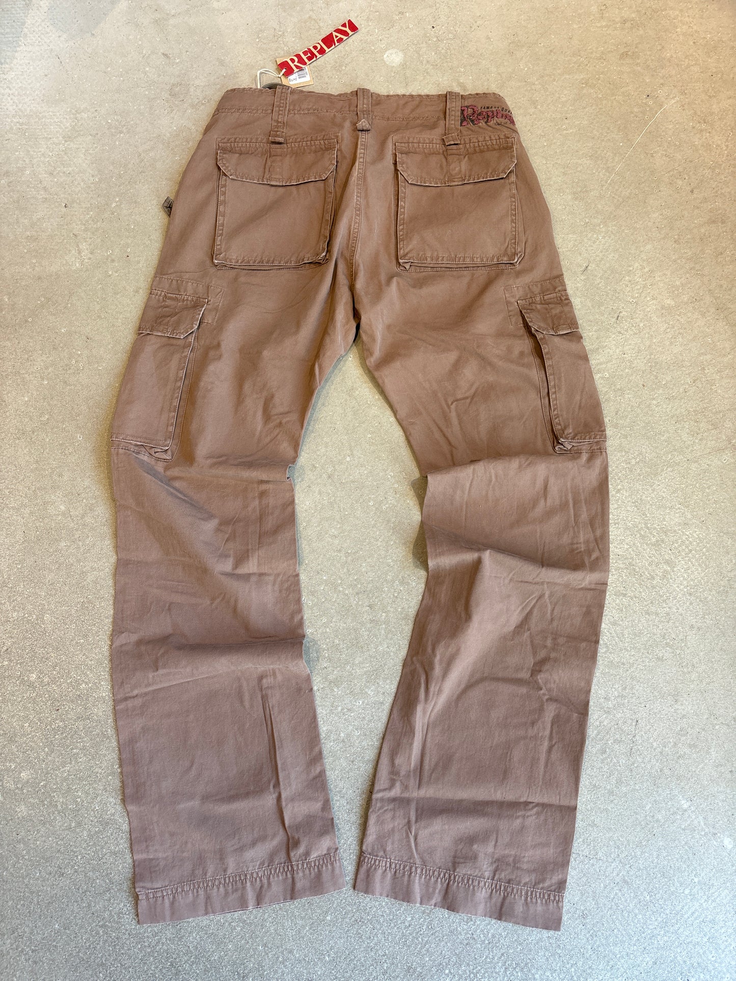 Replay Brown Cargo Pants 33