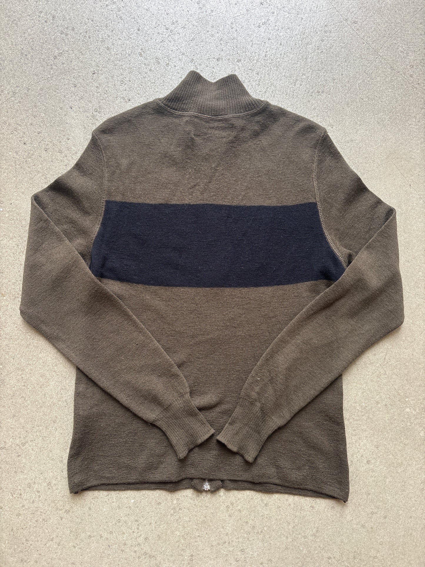 Stone Island Denims Zip Up Knit  Green L