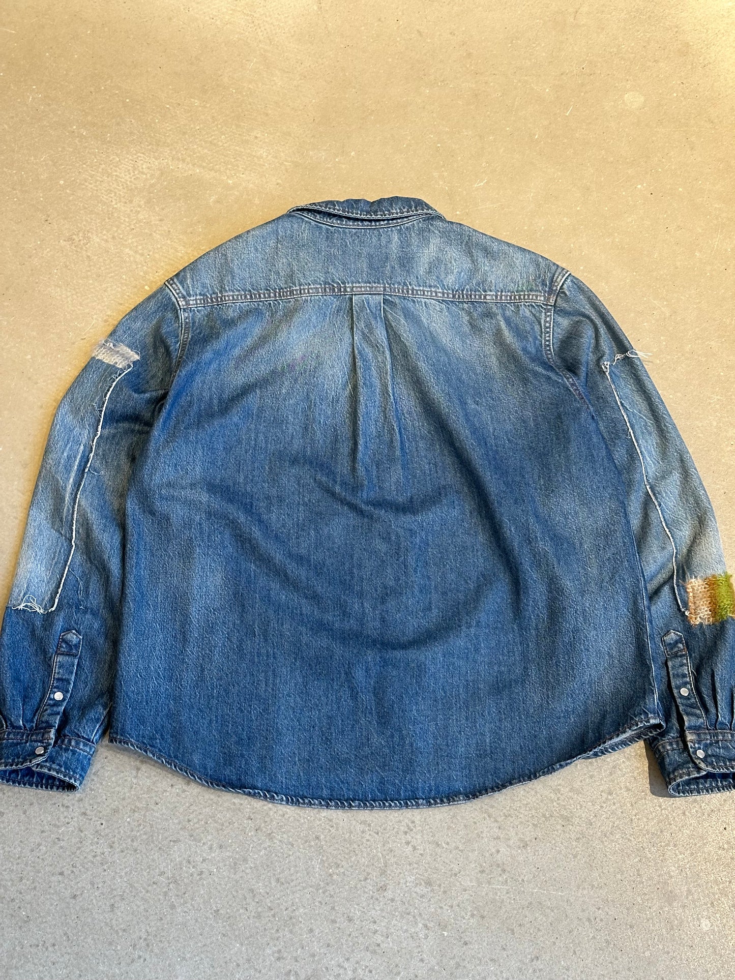 Marni Denim Mohair-patch Shirt Size 58 (XXXL)