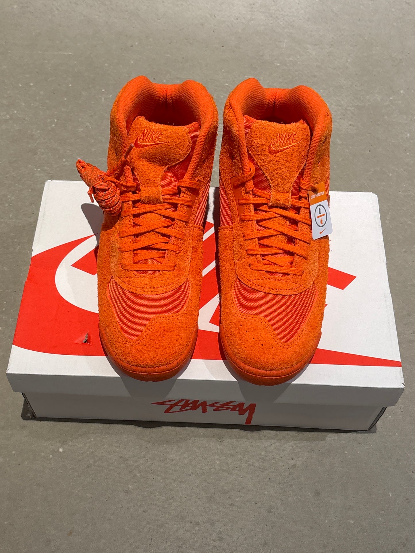 Nike Air Baltoro Stüssy Safety Orange Size 44.5