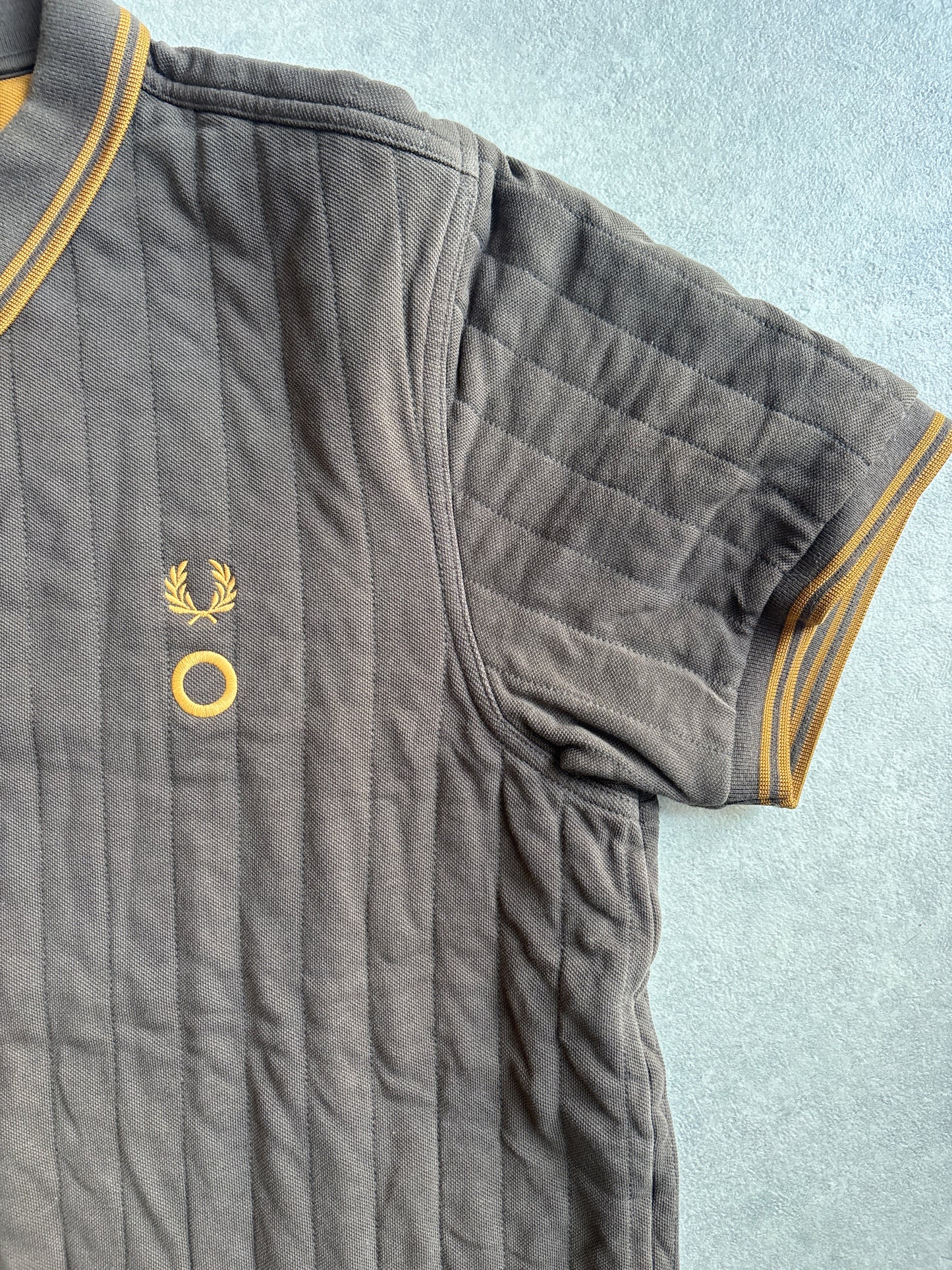 Fred Perry X Craig Green Quilted Polo Shirt Brown Large