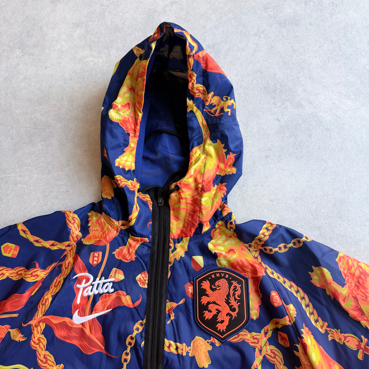 Nike x Netherlands x Patta Cryoshot Anthem Jacket 'Deep Royal Blue White' Size L