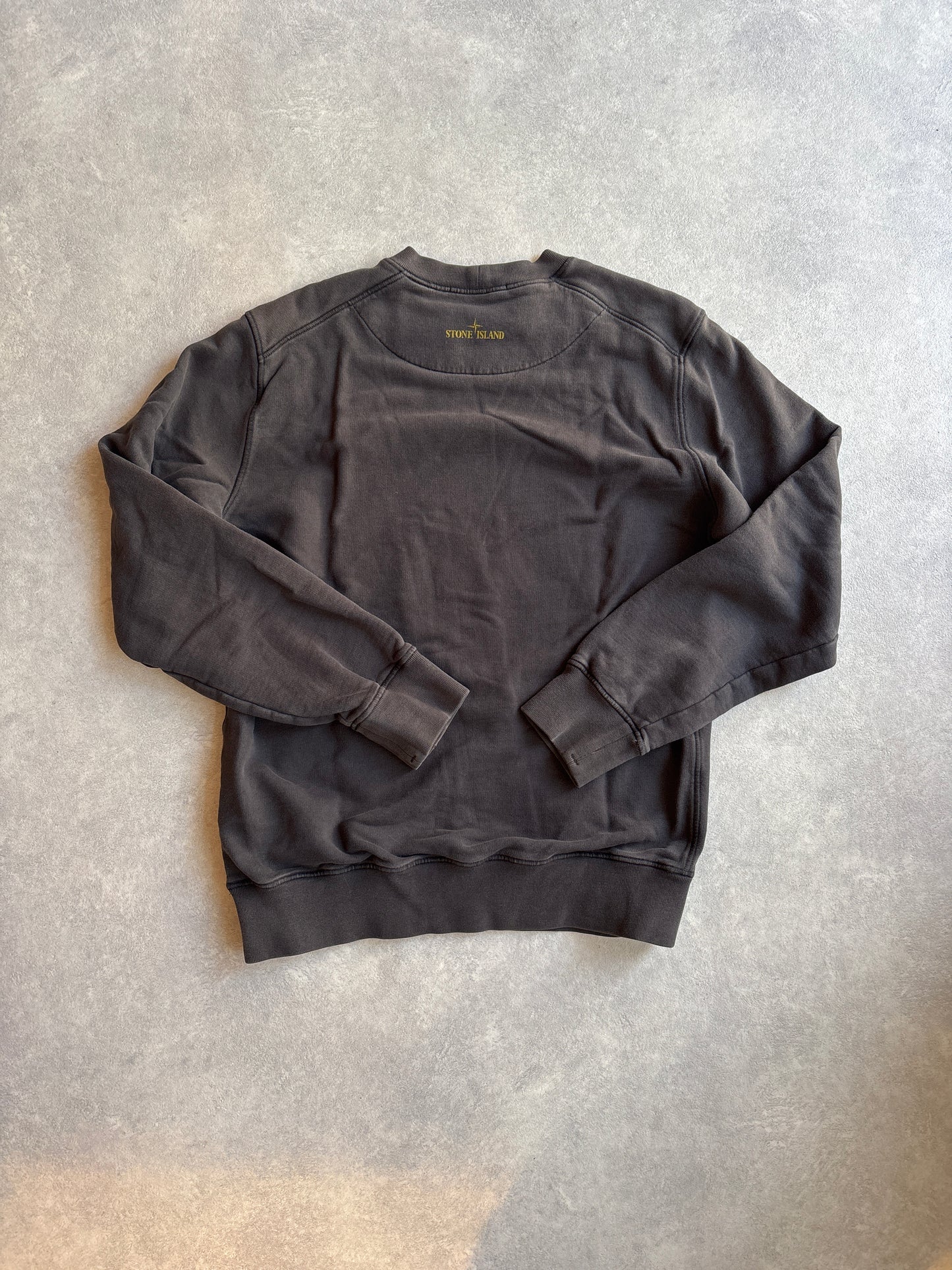 Stone Island Yellow Purple Compass Sweater Large