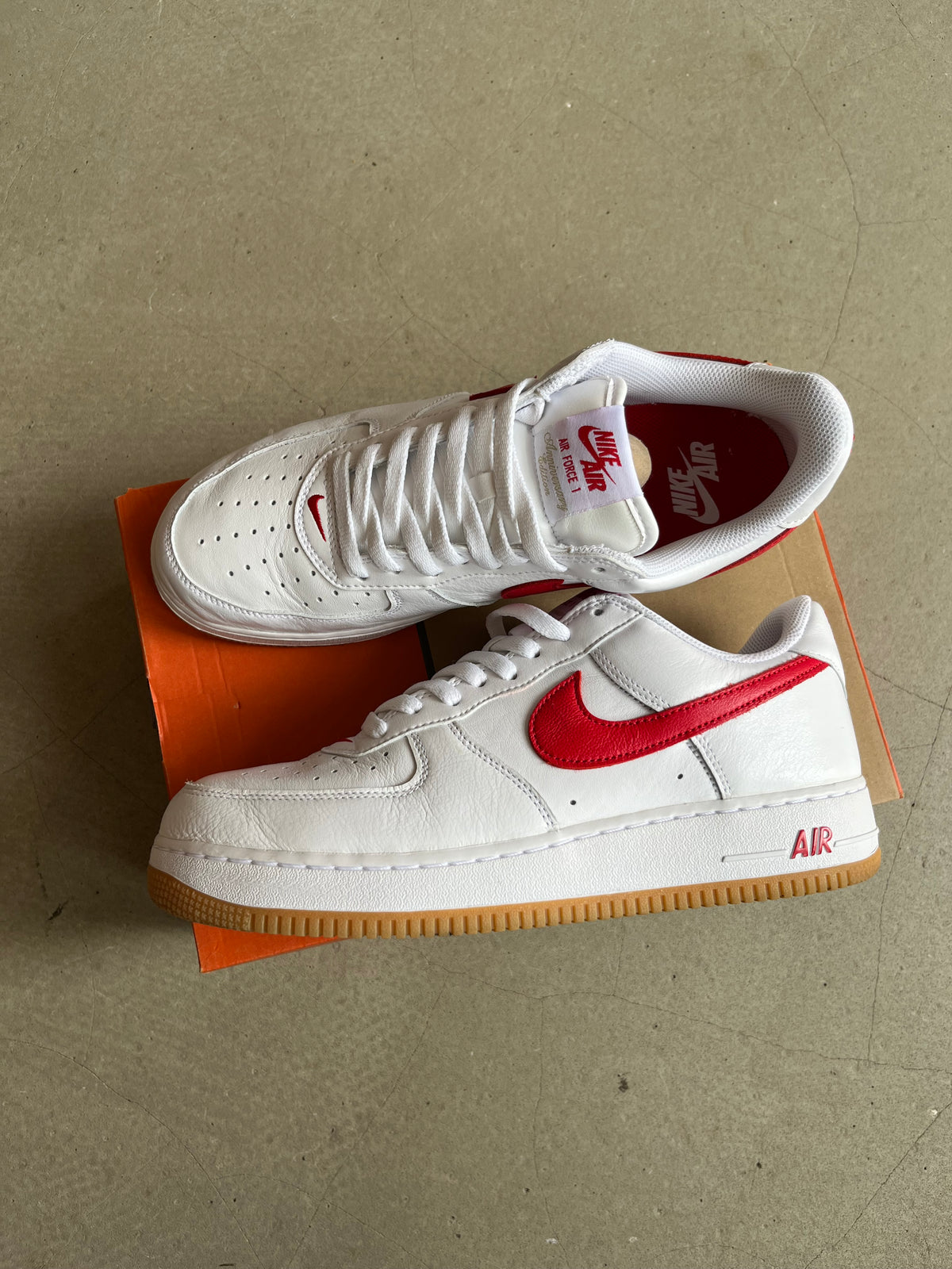 Nike Air Force 1 Low Retro QS Size US 11 EU 45 White Red