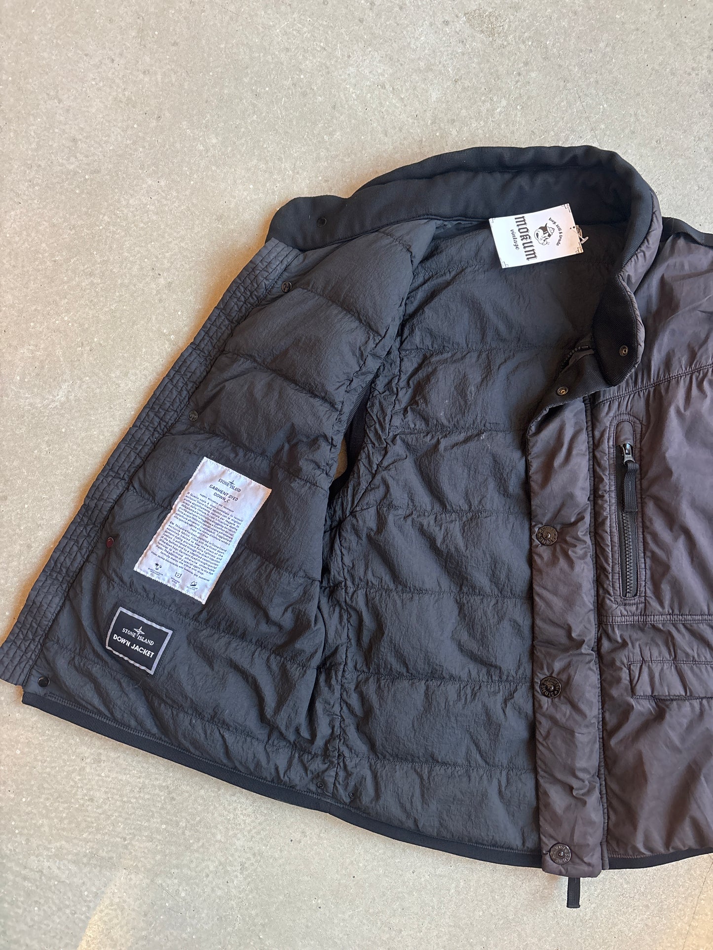Stone Island Dyed Down Jacket Bodywarmer Brown XL