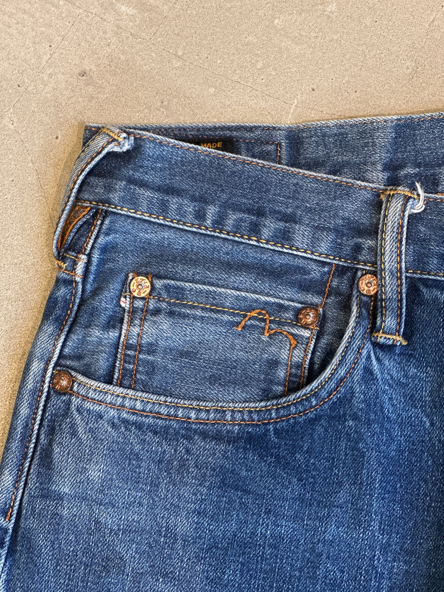 Evisu Selvedge Denim Embroidery Both pockets Size 34