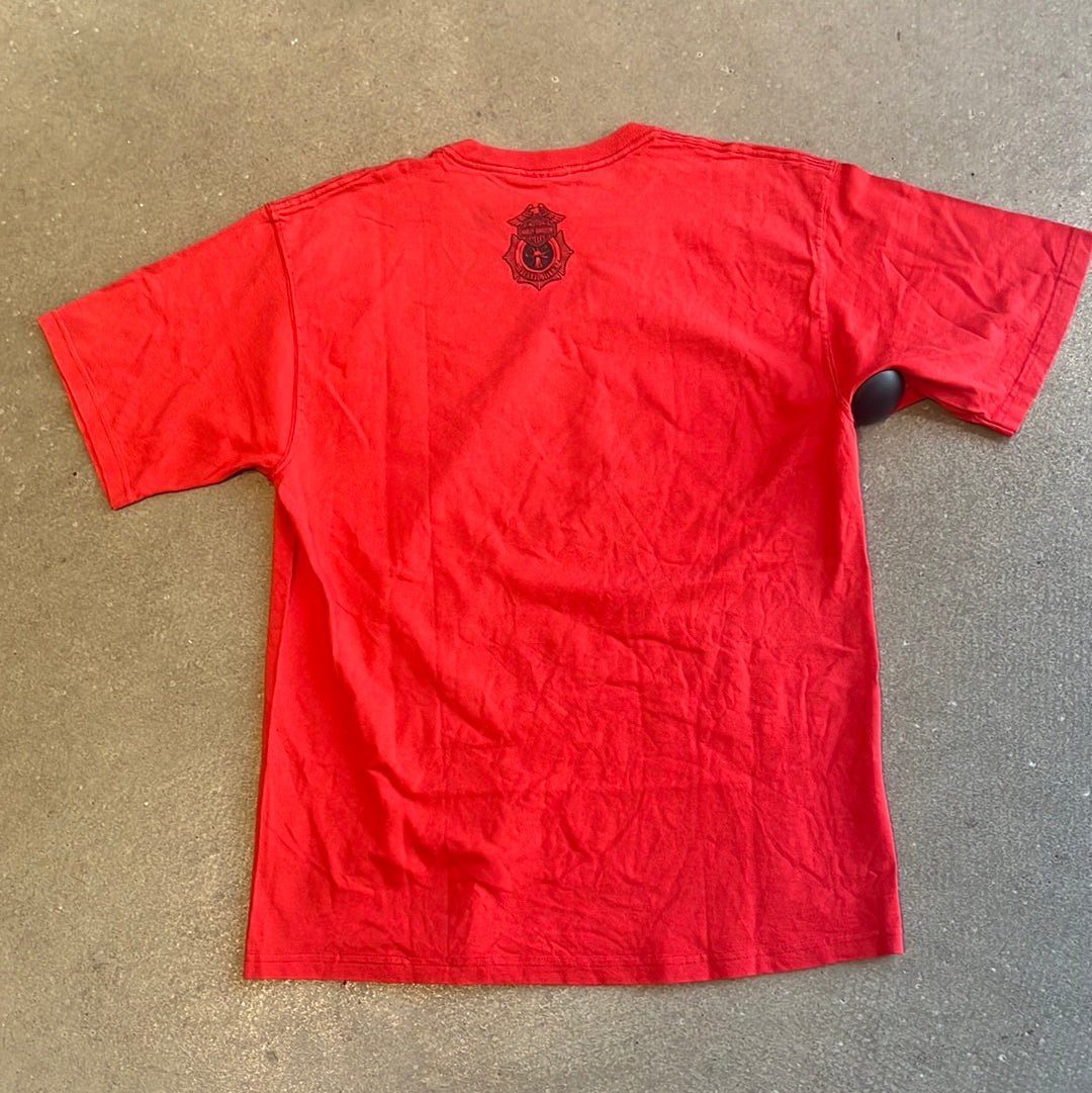 Vintage Firefighter Harley Tee Red L