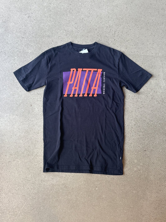 Patta T-shirt Black Purple/Orange  S