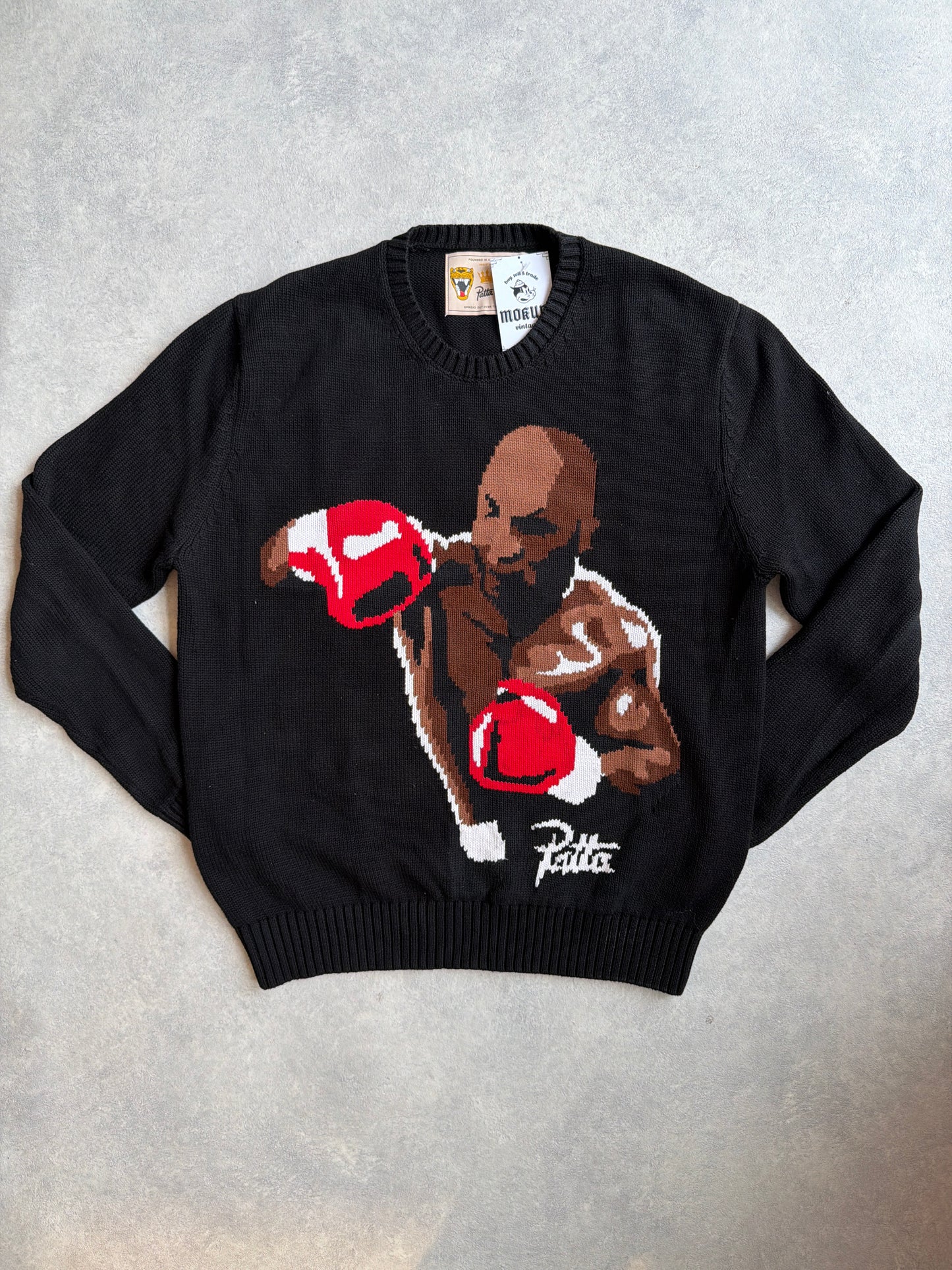 Patta Boxing Knitt Black Medium