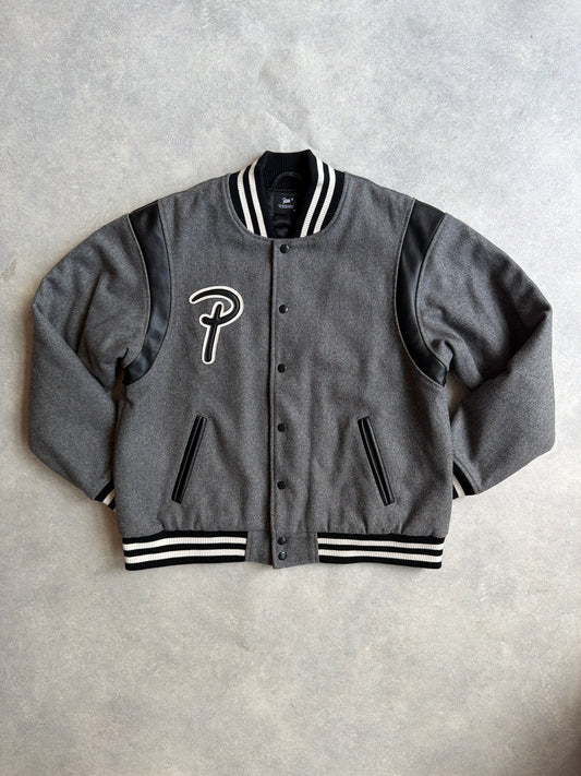 Patta Wool Sports Bomber Jacket grey M