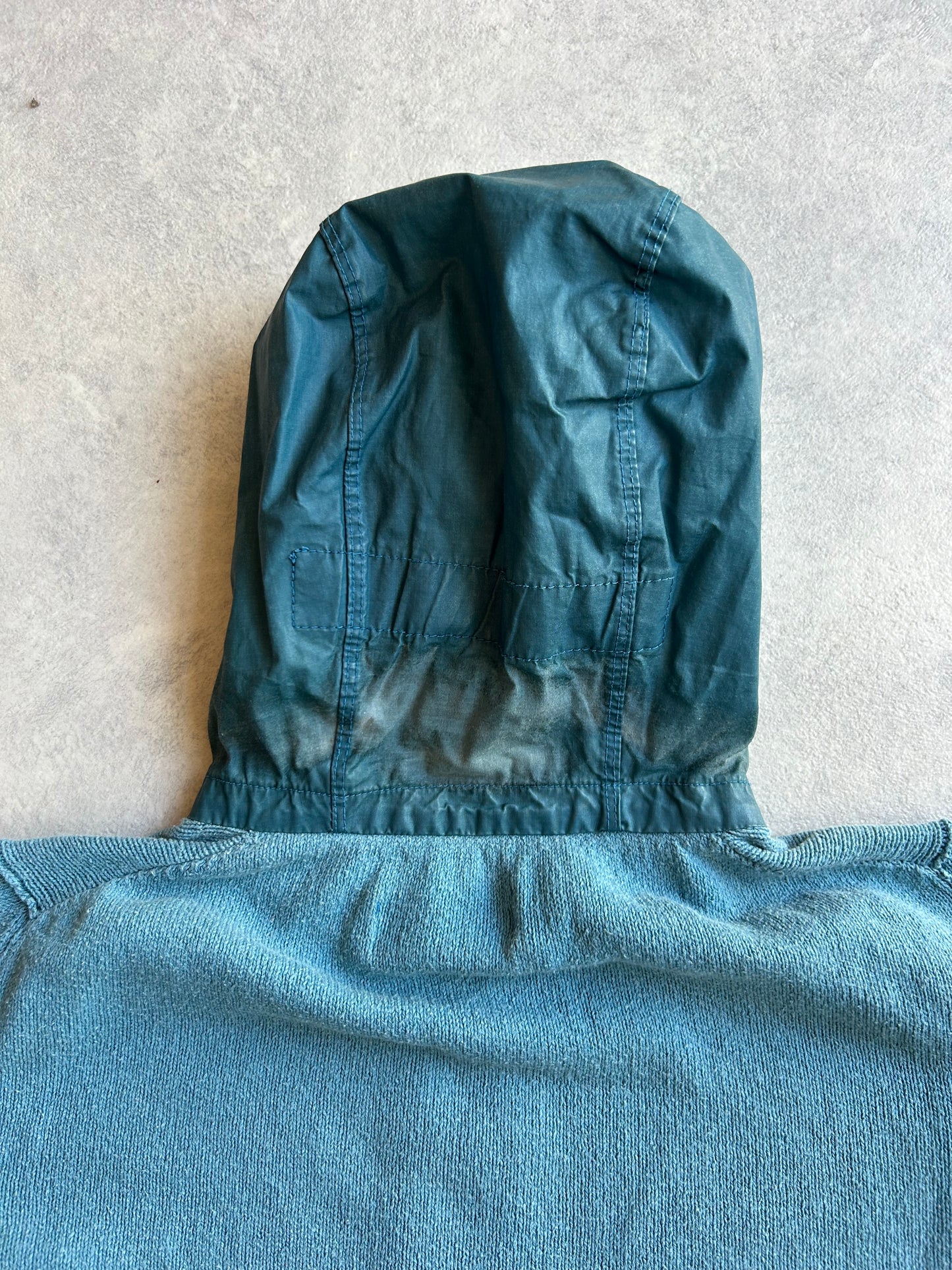 Vintage Stone Island Knitted Zip Up Vest Blue Small