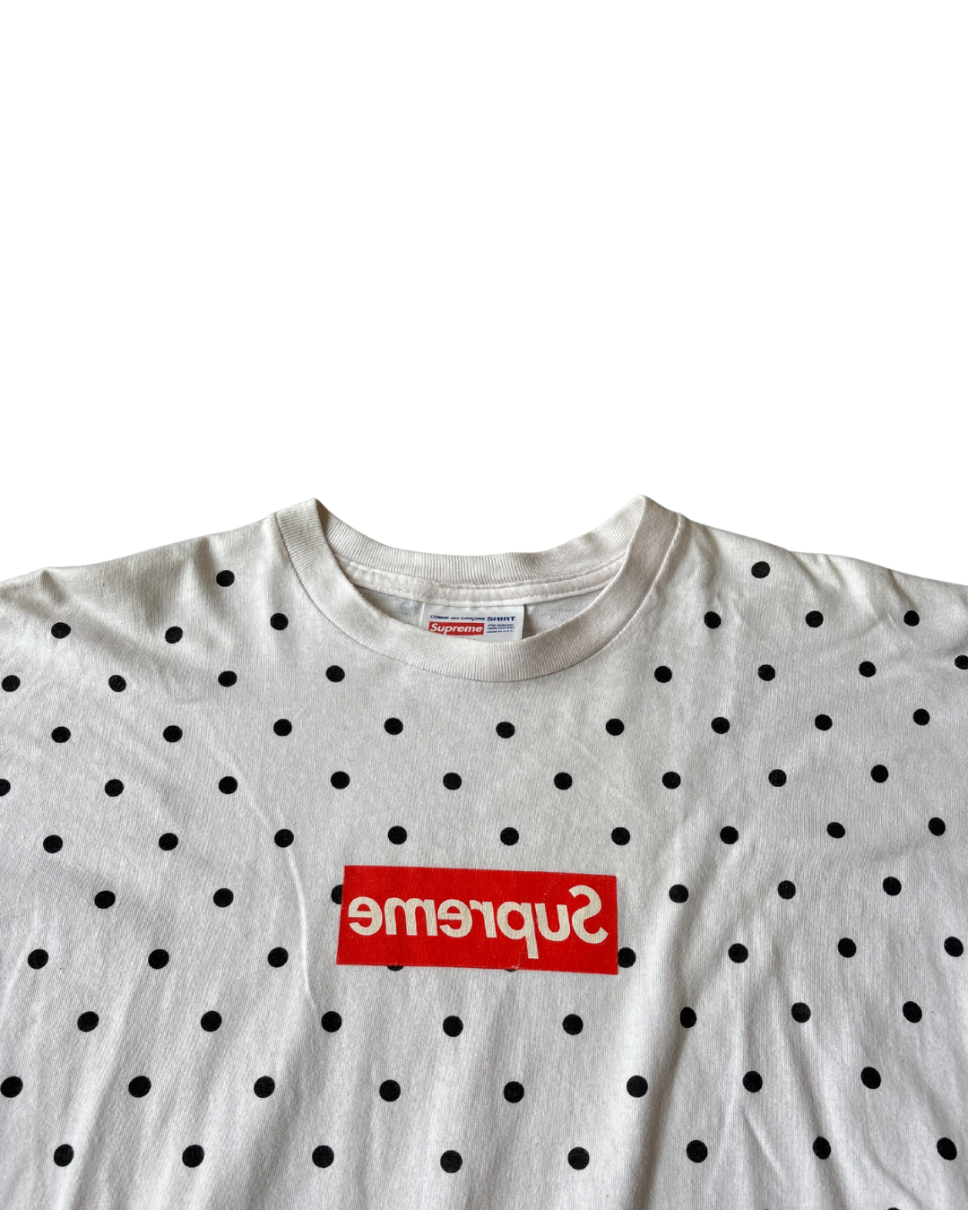 Supreme x CDG Polka Dot Box Logo Tee Size XL