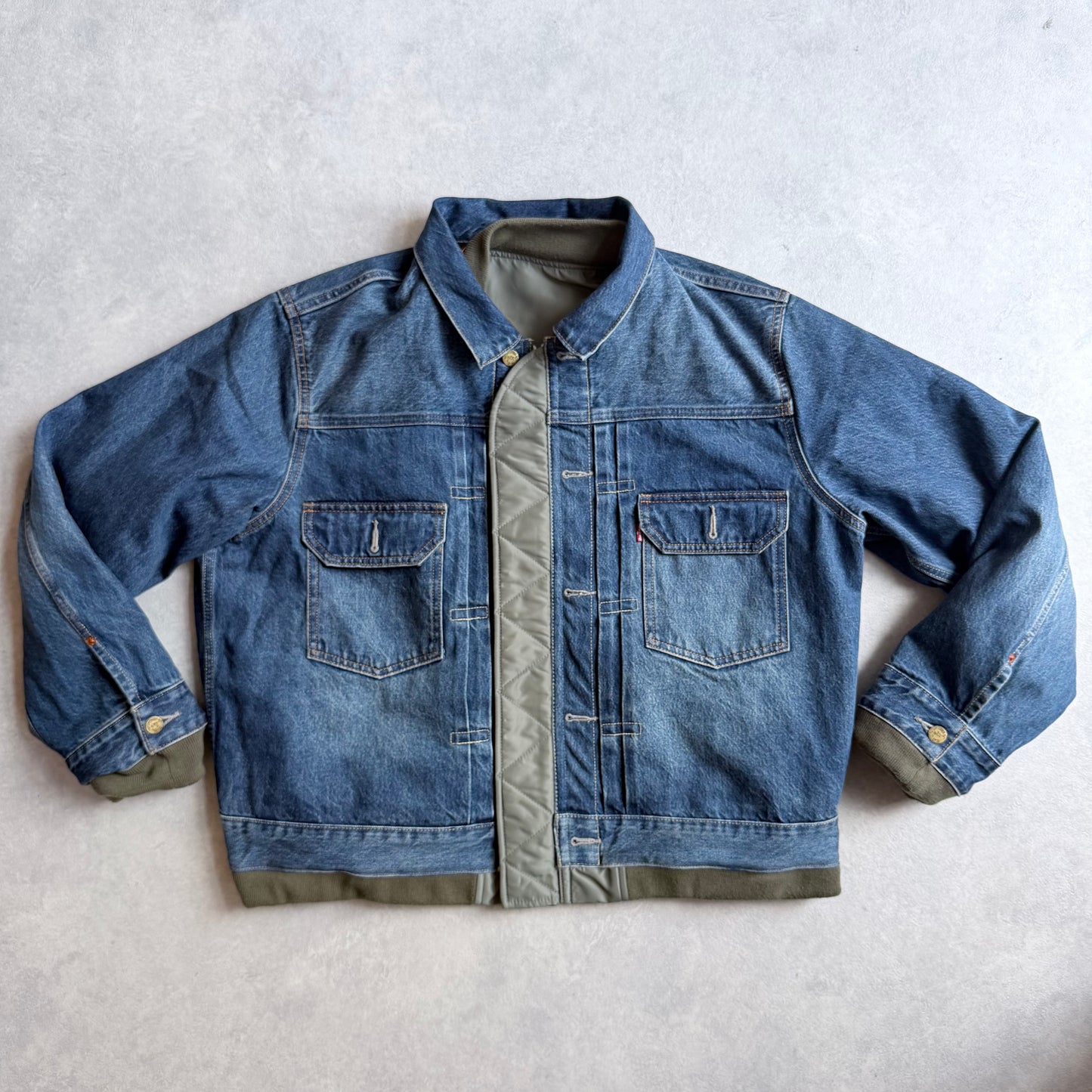 Levi's x Sacai Denim Nylon Reversible Blouson L