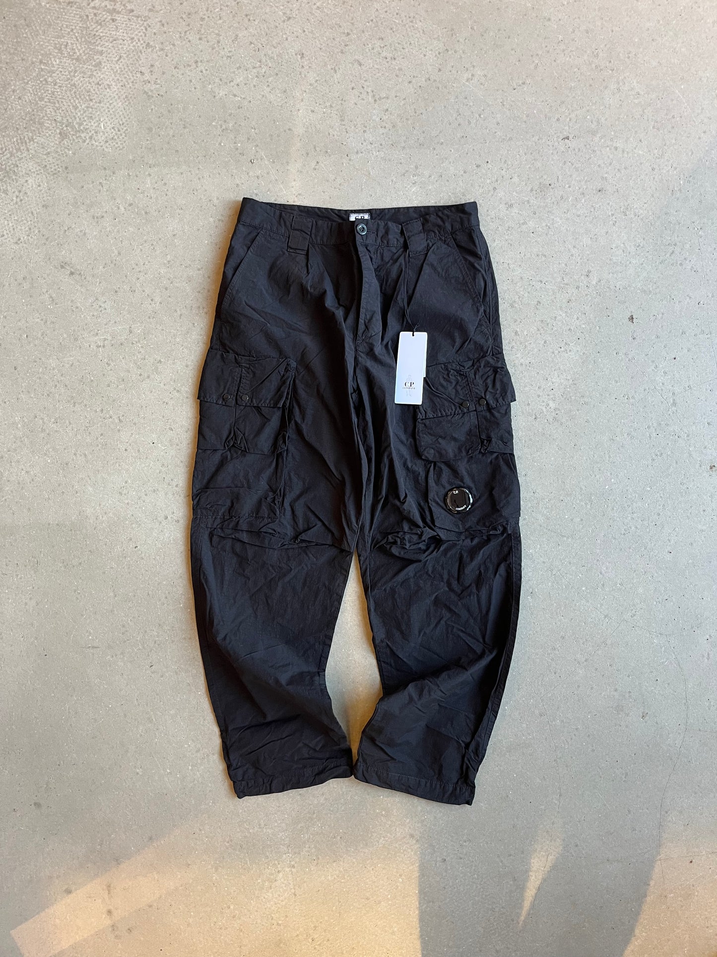 C.P. Company Flatt Nylon Cargo Pants Black M