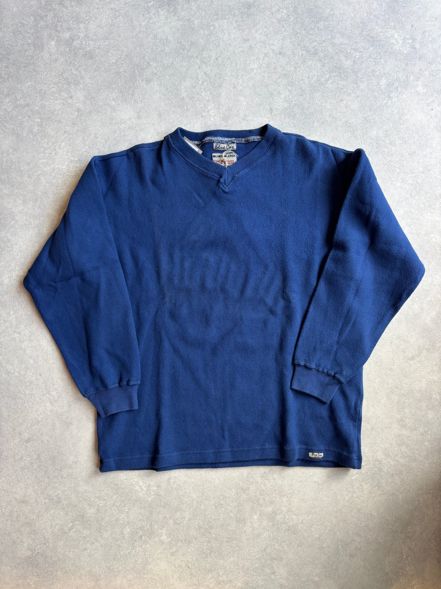 Blue One Washed Sweater Navy Blue L