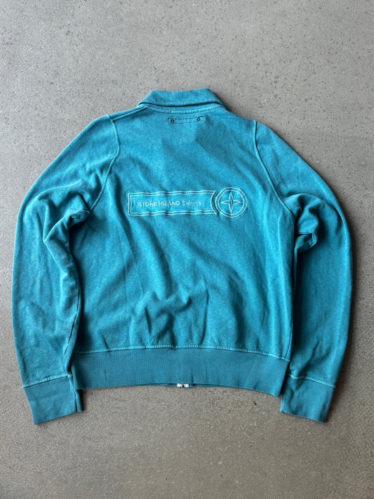 Stone Island Denims Full Zip Sweater Teal L