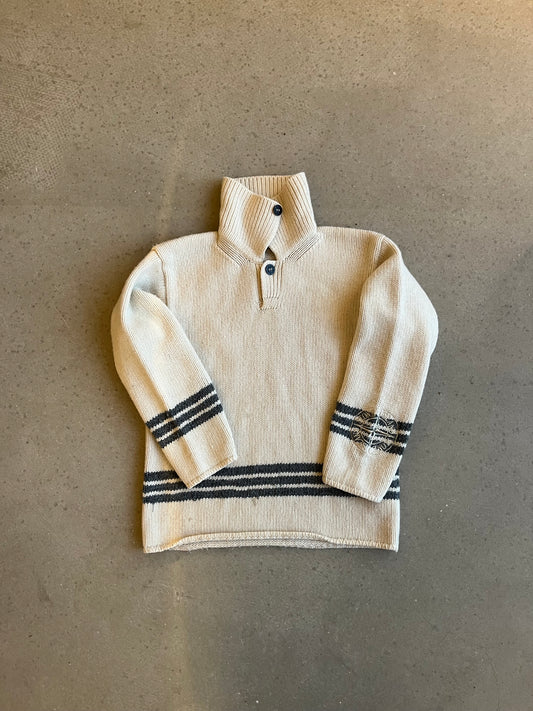 Vintage Stone Island Embroidered Logo Knit White