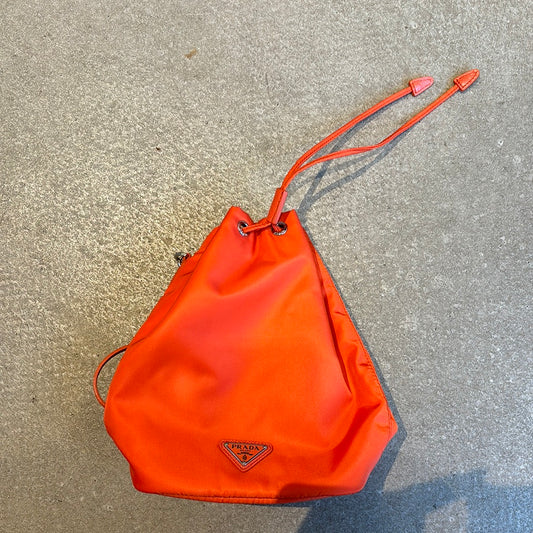 Prada Mini Re-Nylon Bucket Bag Orange
