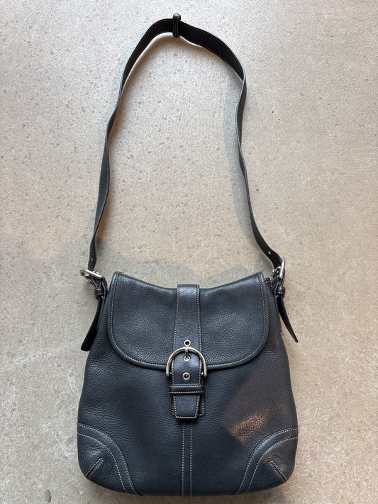 Coach Soho Leather Shoulder Bag Black