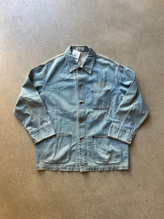 Guess Jeans Print Denim Jacket Blue XL