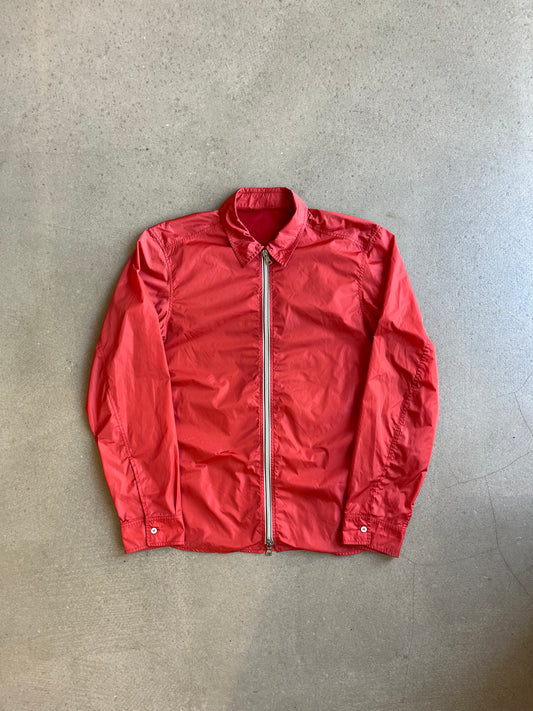 Prada Zip Up Nylon Overshirt Red Large