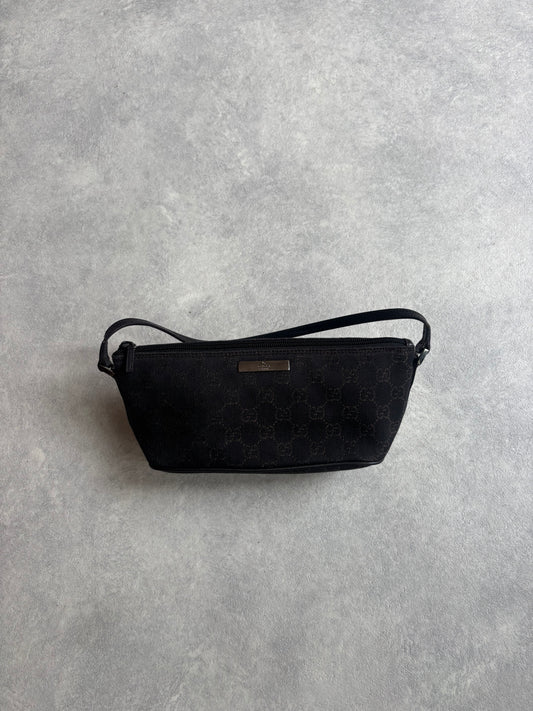 Gucci GG Canvas Boat Shoulder Bag Brown