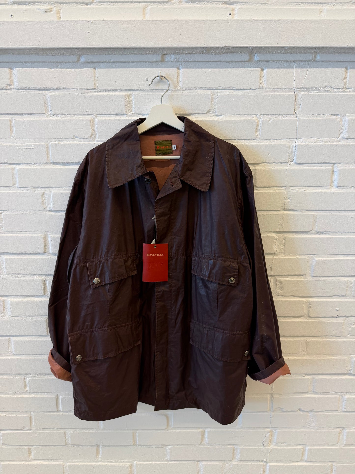 Boneville Aubergine Wax Jas 52
