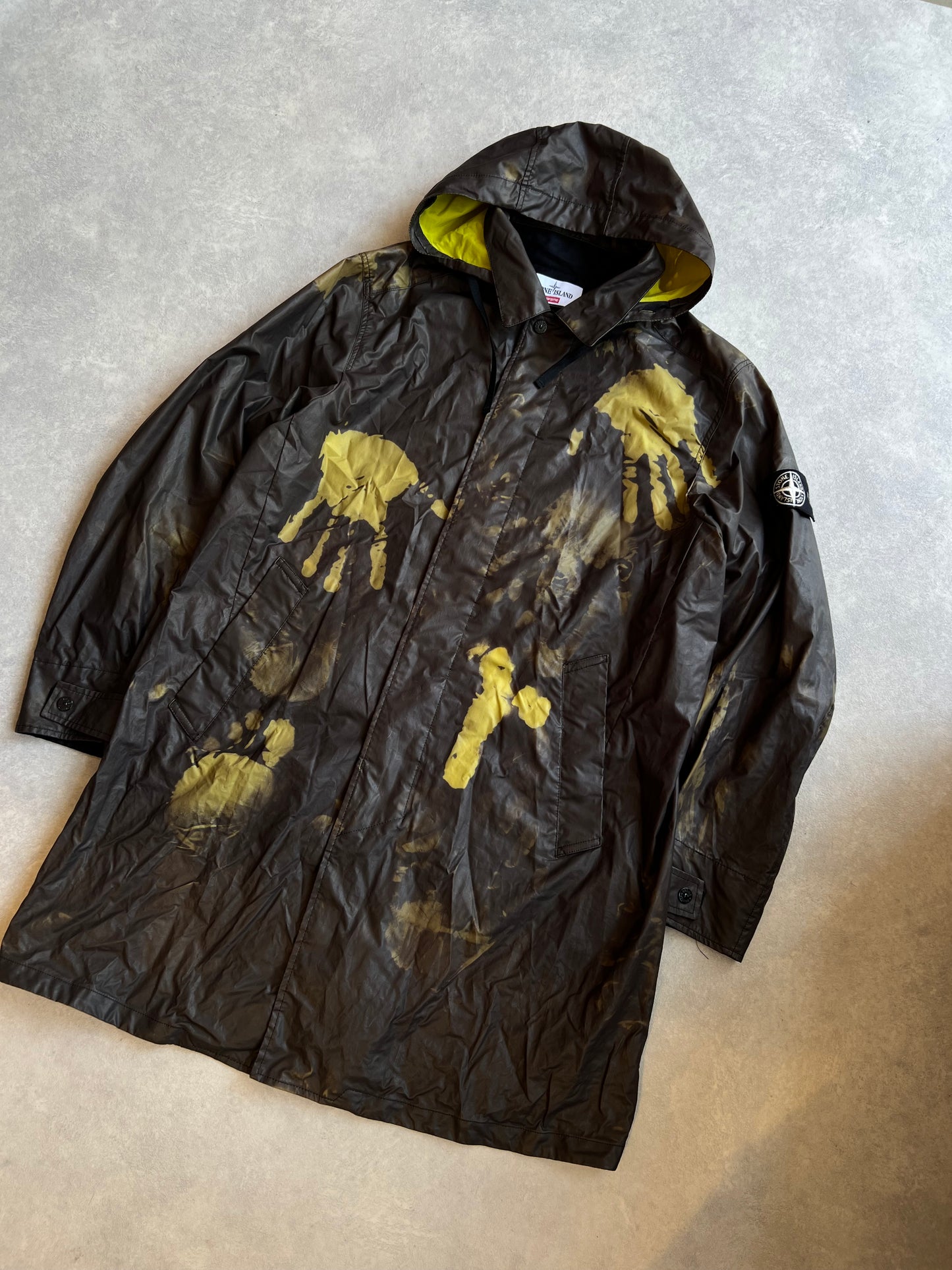 Supreme x Stone Island Heat Reactive Trench Coat Black XL