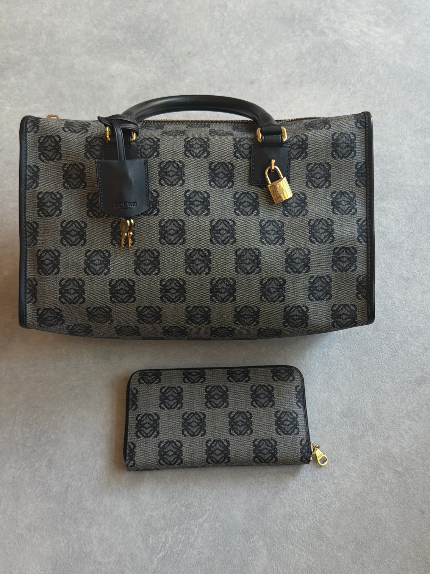 Loewe Anagram Boston Bag + The Wallet