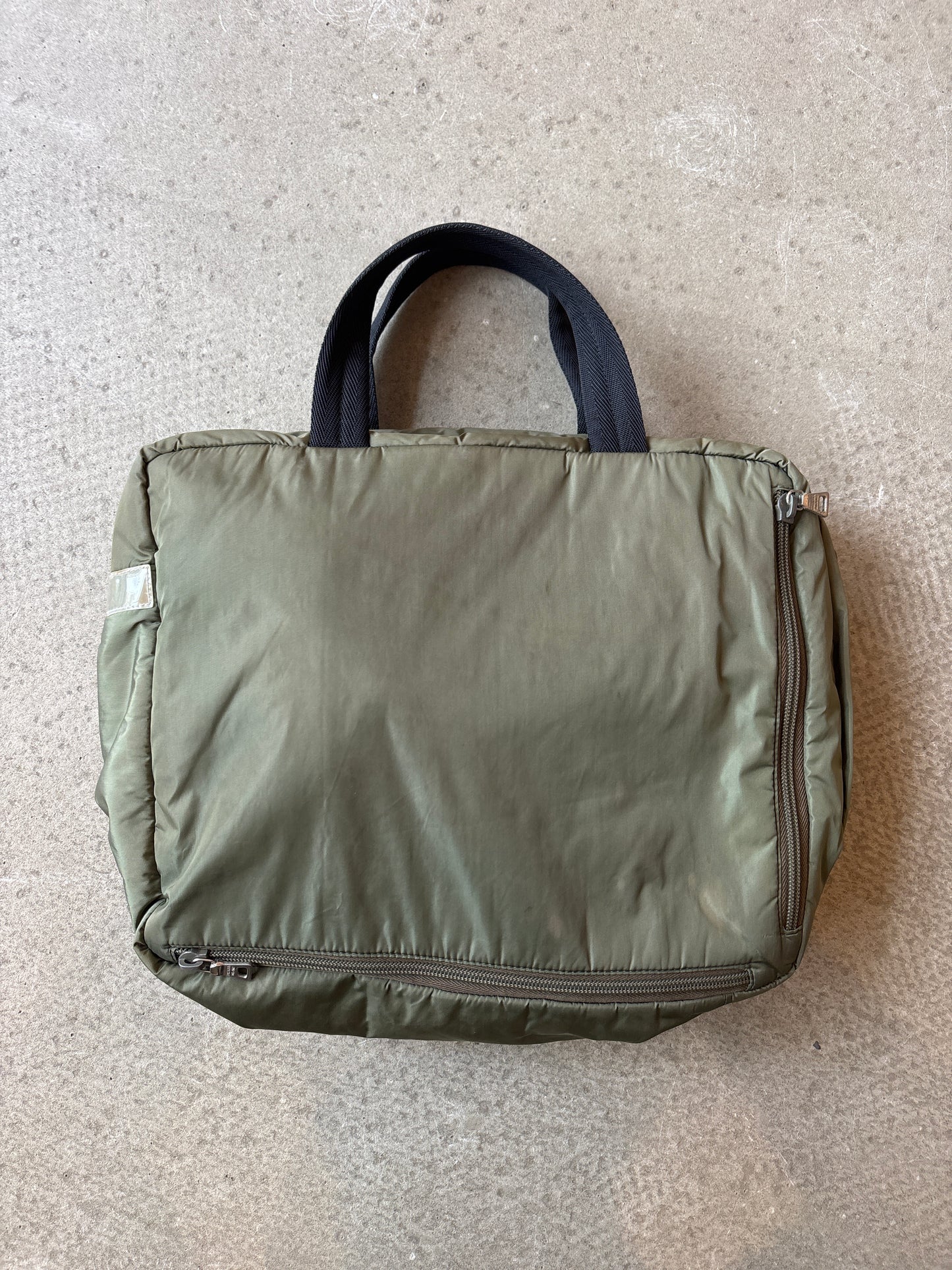 Vintage Prada Sport Transparent Messenger Bag Green