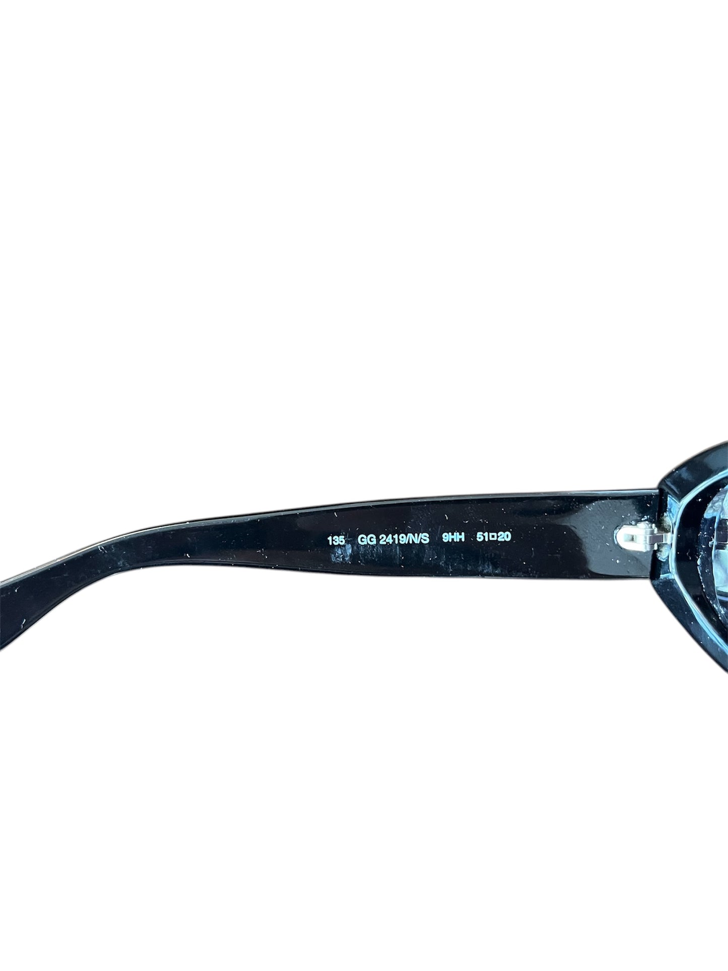 Vintage Gucci Sunglasses GG2419 Metallic Black