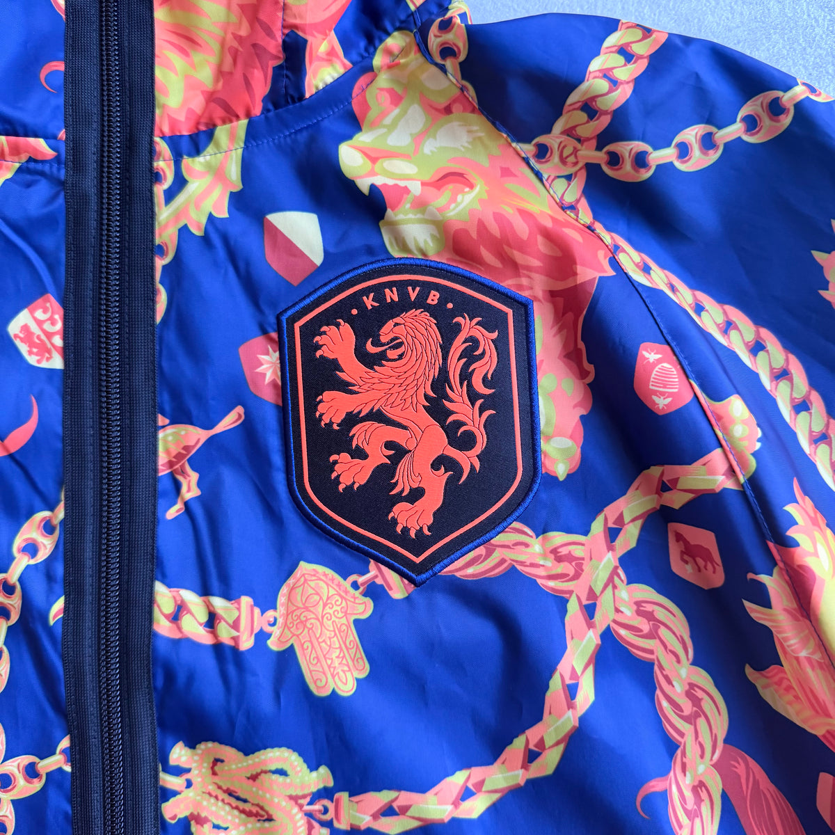 Nike x Netherlands x Patta Cryoshot Anthem Jacket 'Deep Royal Blue White' Size L