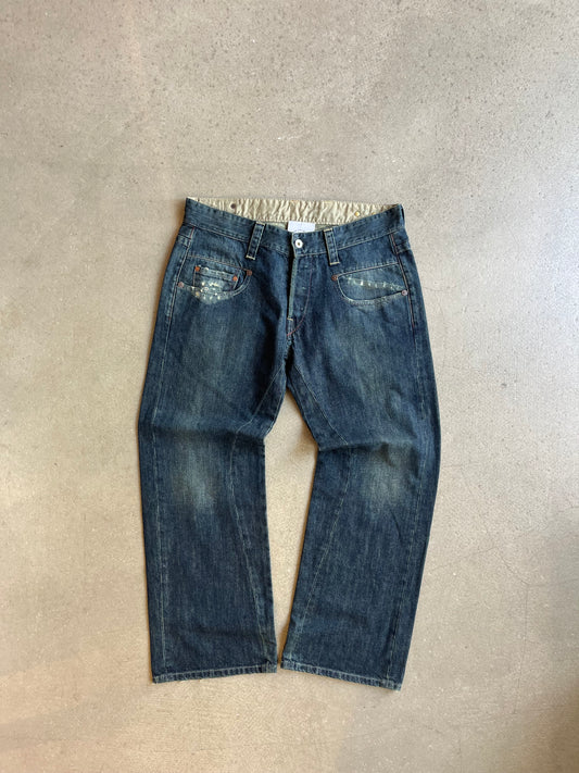 G-star Radar Low Loose Distressed Washed Jeans Size 33