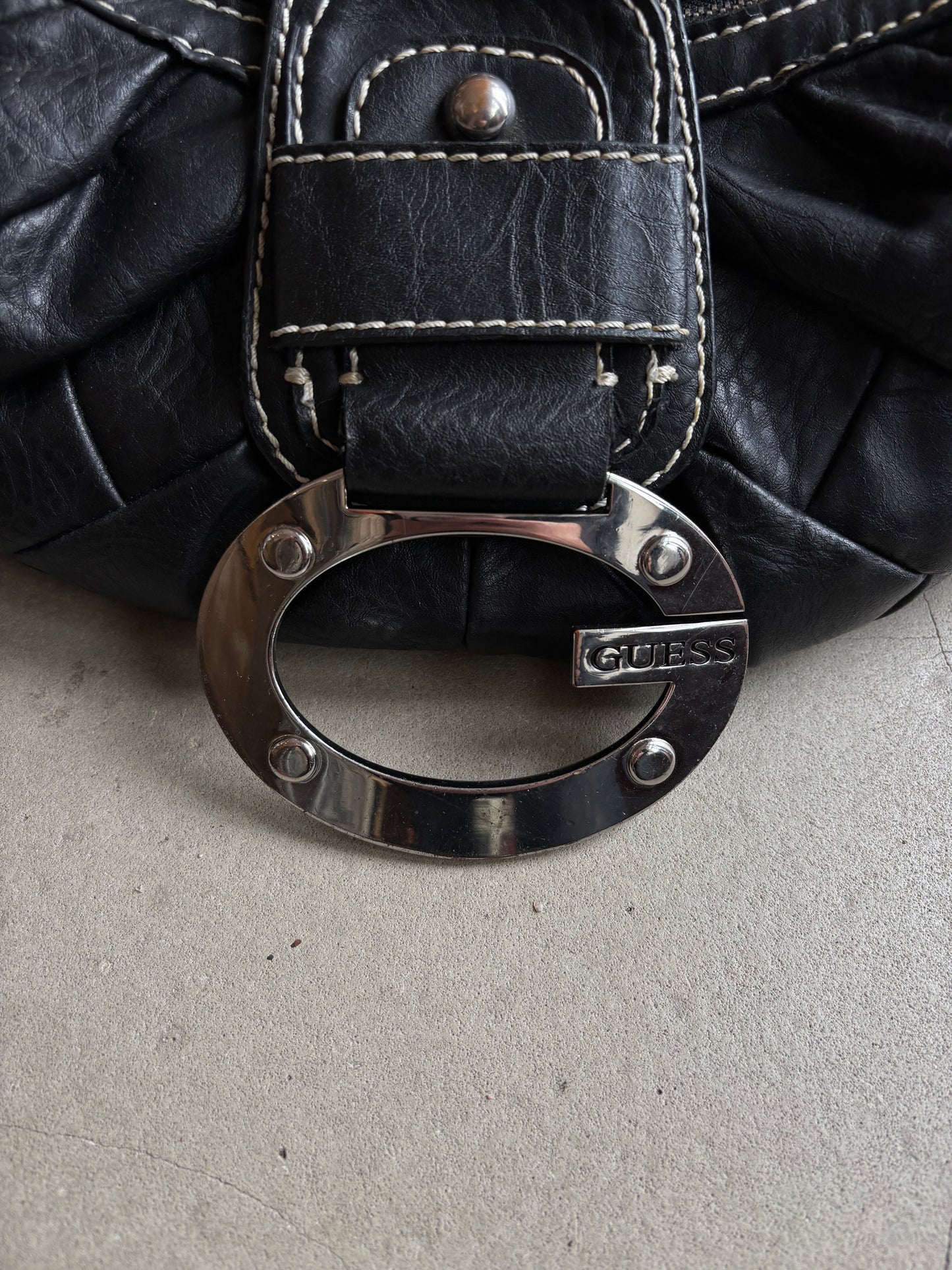 Guess Vegan Leather Bag Metal Buckle