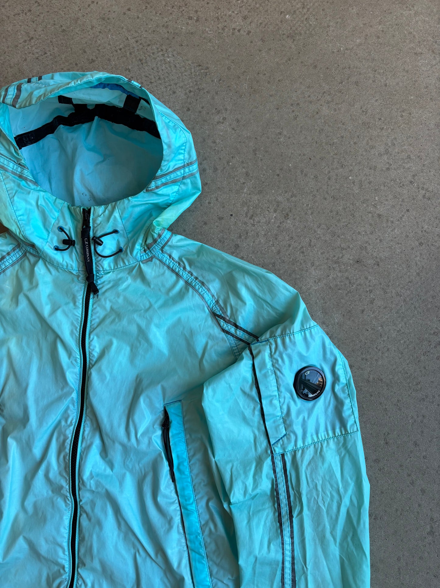 Cp Company Rubber Coated Jacket Blue Medium