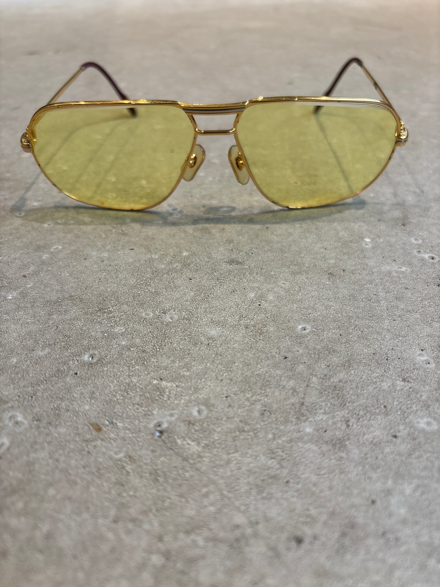 Vintage Cartier Sunglasses Yellow