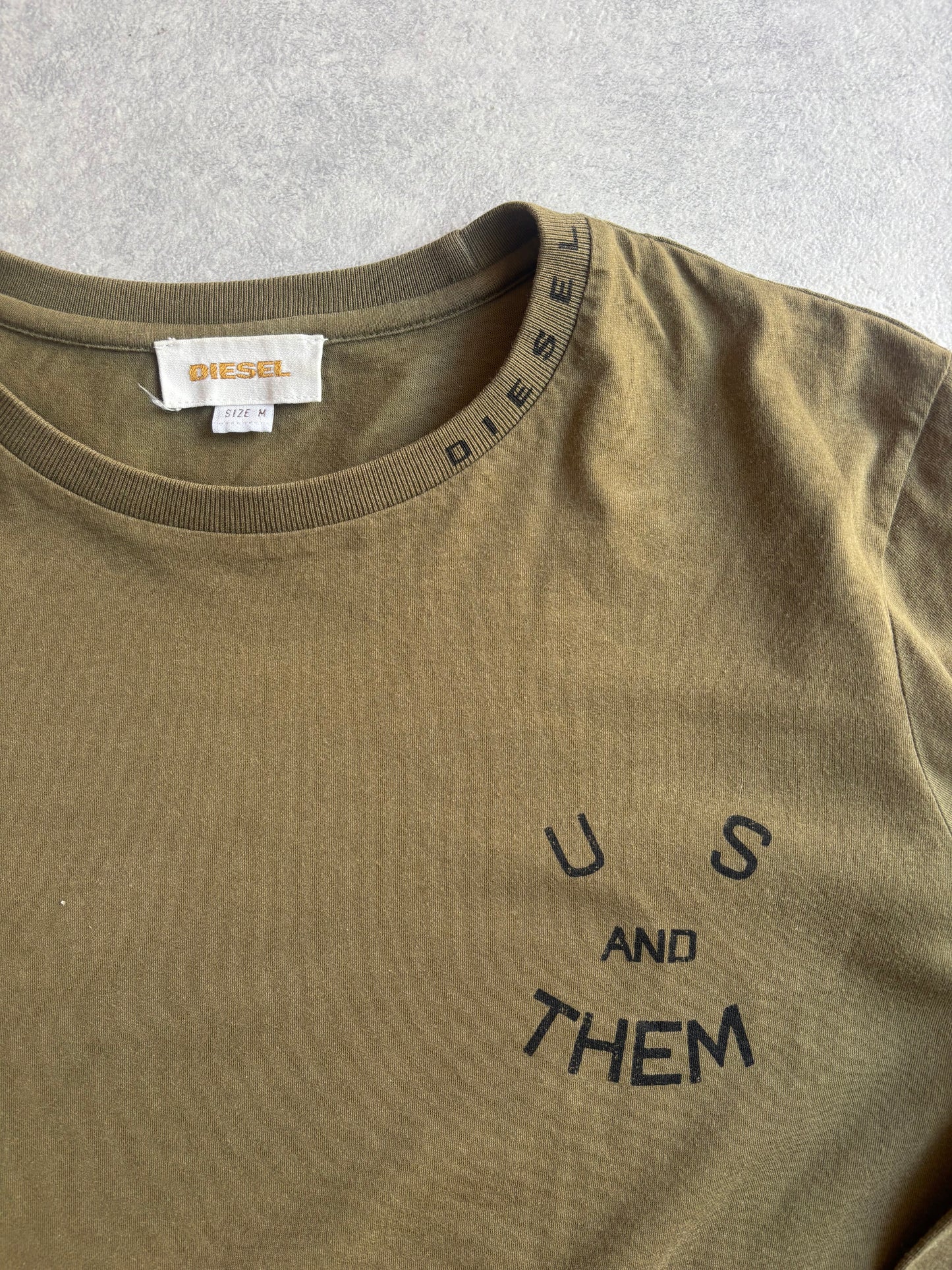 Diesel Us And Them Long Sleeve Army green M