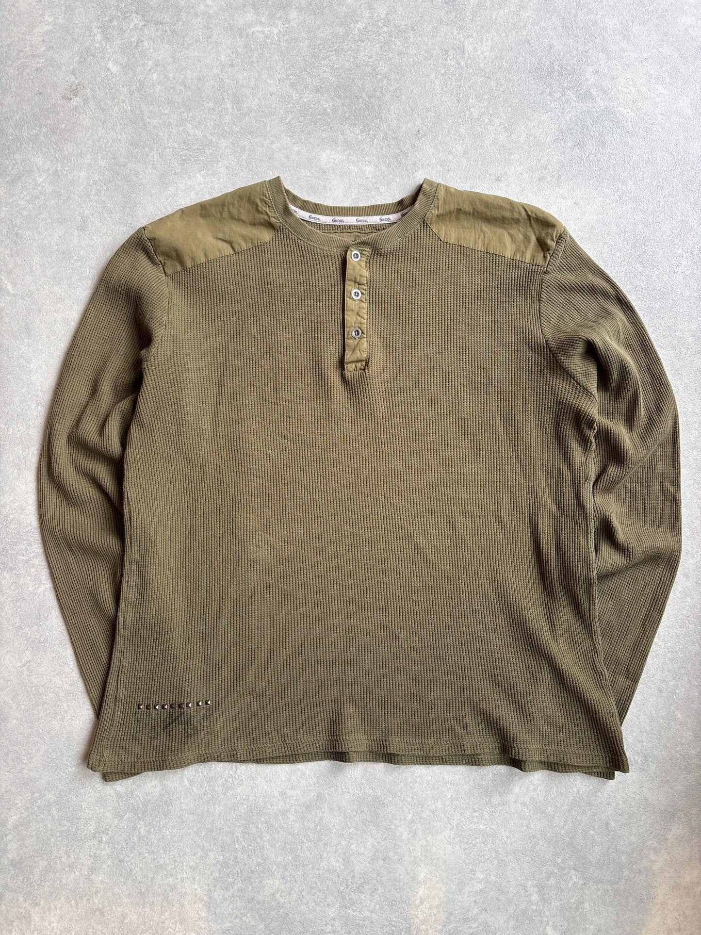 Guess Waffle Longsleeve studded detail XXL