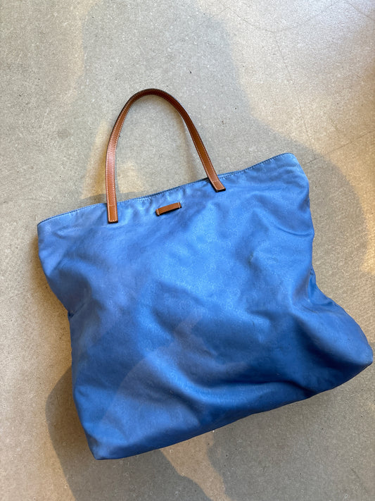 Gucci Canvas Tote Bag Blue