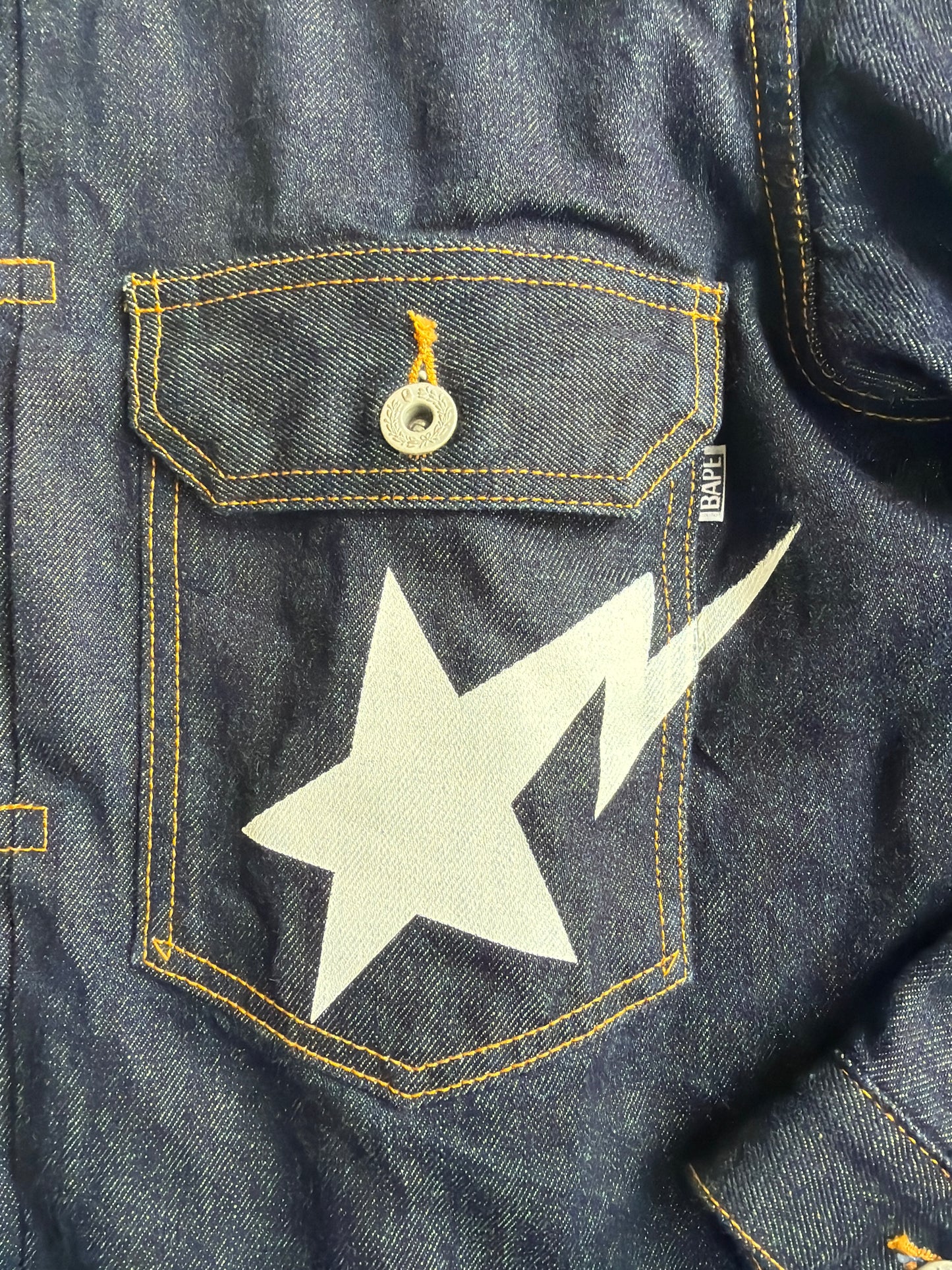 Bape Indigo STA Type-02 Denim Jacket 2XL