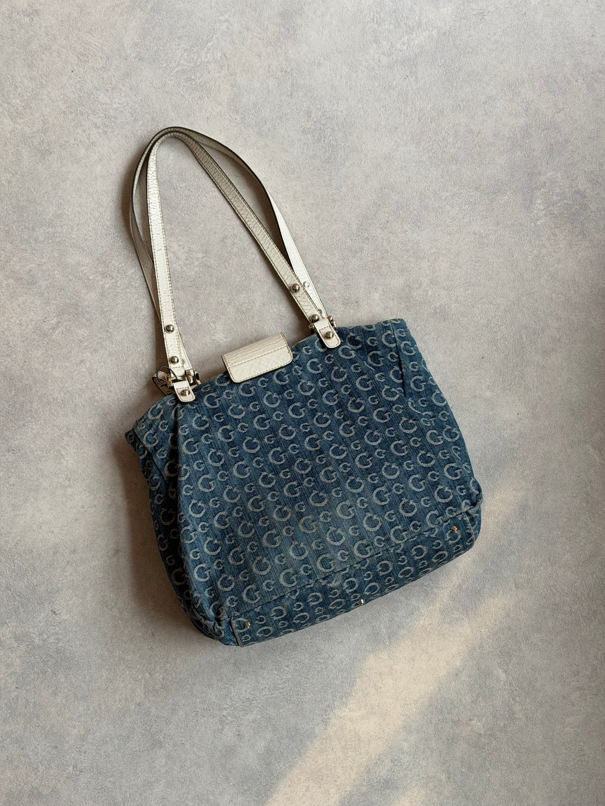 Guess Monogram Denim Bag