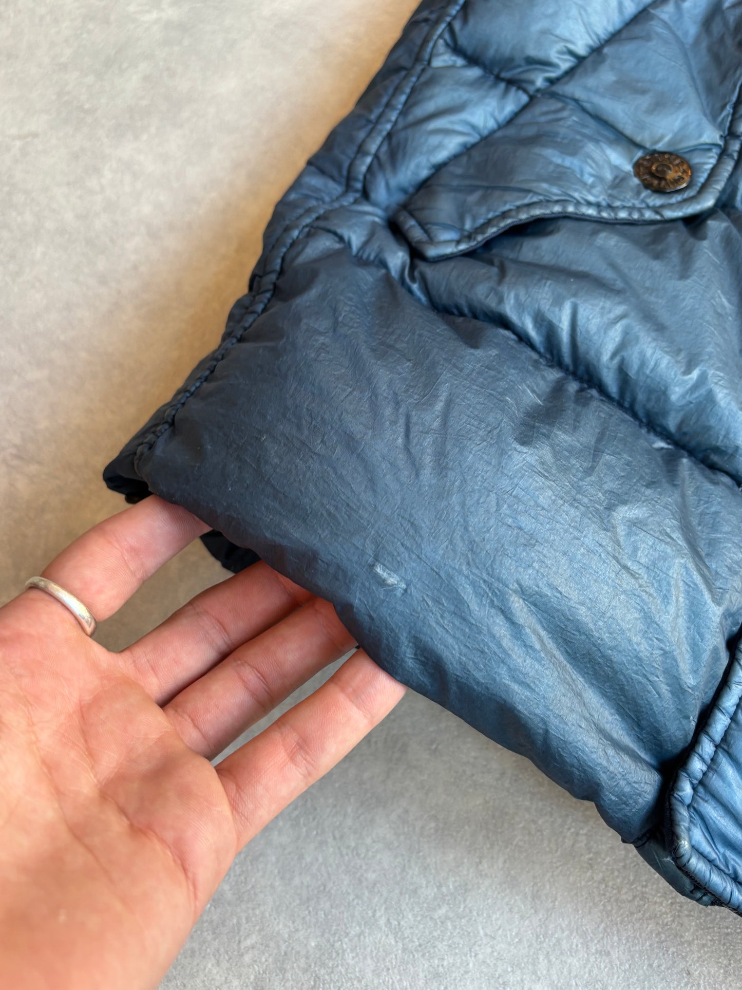 Stone Island Garment Dyed Bodywarmer Crinkle Blue M