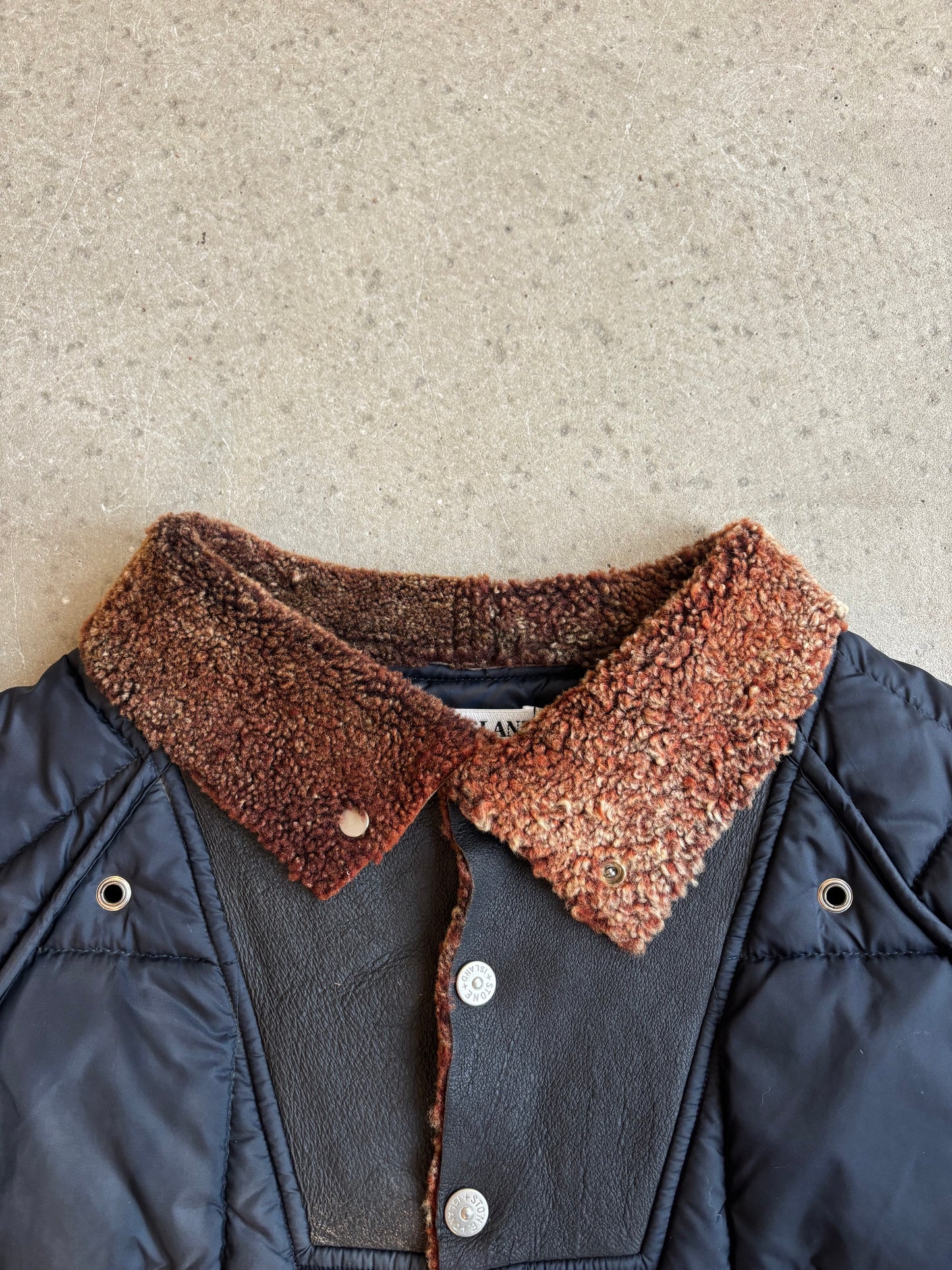 Stone Island Quilted Liner jacket Shearling Collar