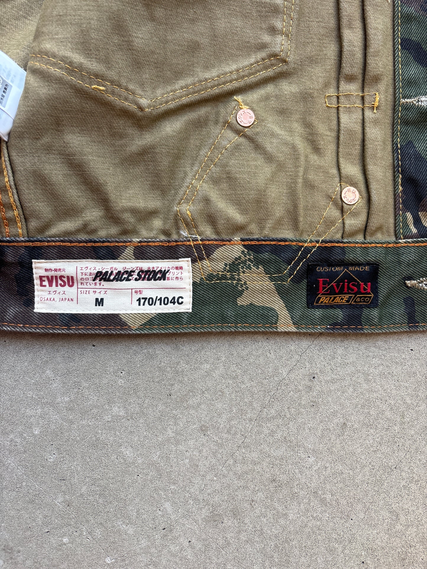 Palace x Evisu Type One Denim Jacket Camo