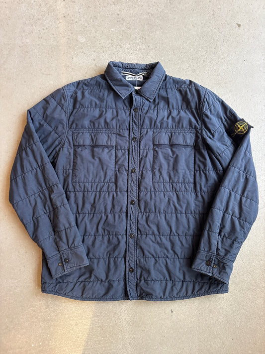 Vintage Stone Island Quilted Overshirt Navy XXL