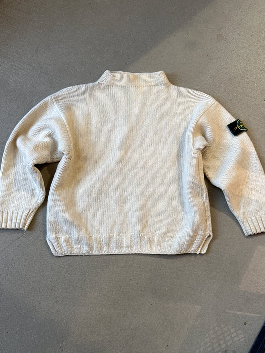 Stone Island 90's Knit Sweater White S