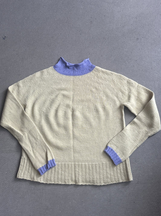 Vintage Knit Woman Yellow L